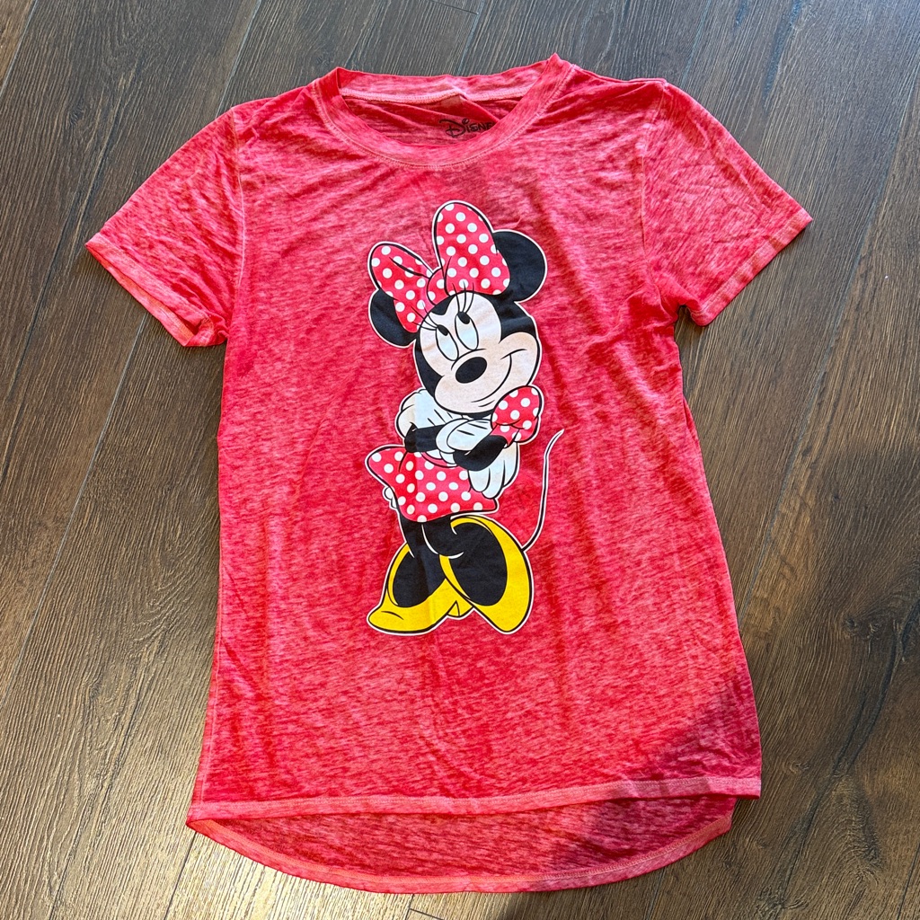 Disney Minnie Mouse Red And Yellow Tee Small S